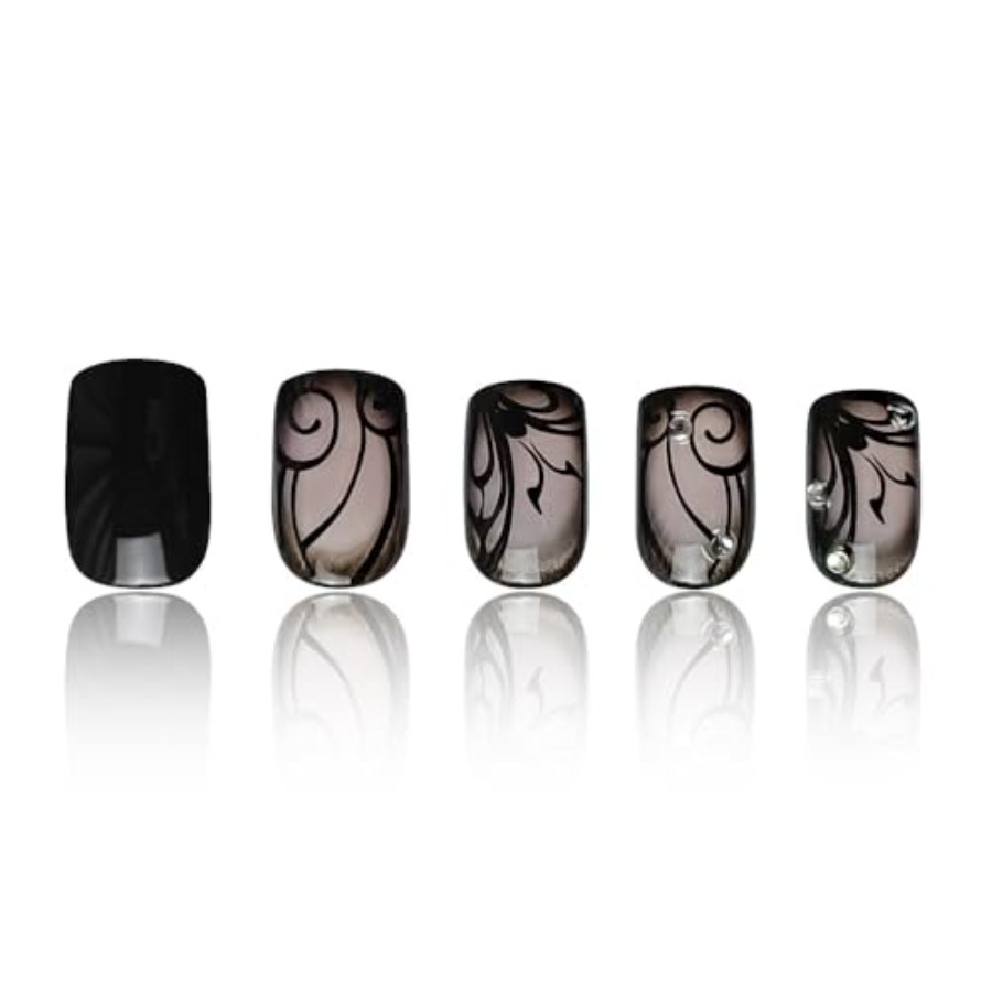 Короткие квадратные накладные  – обзор и цена Full Cover Adhesive